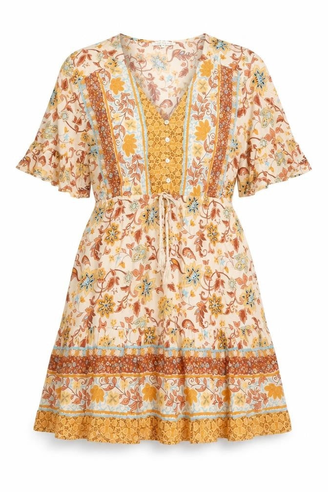 Label of Love Women's Floral Rayon Dress M Multicoloured