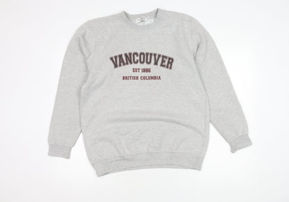 Additional front view of In The Style Women's Grey, size 10, Pullover Sweatshirt