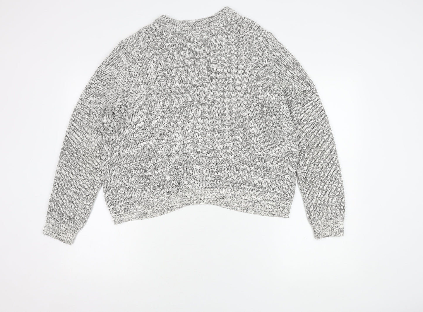 H&M Women’s Grey Chunky Knit Jumper, L, Casual