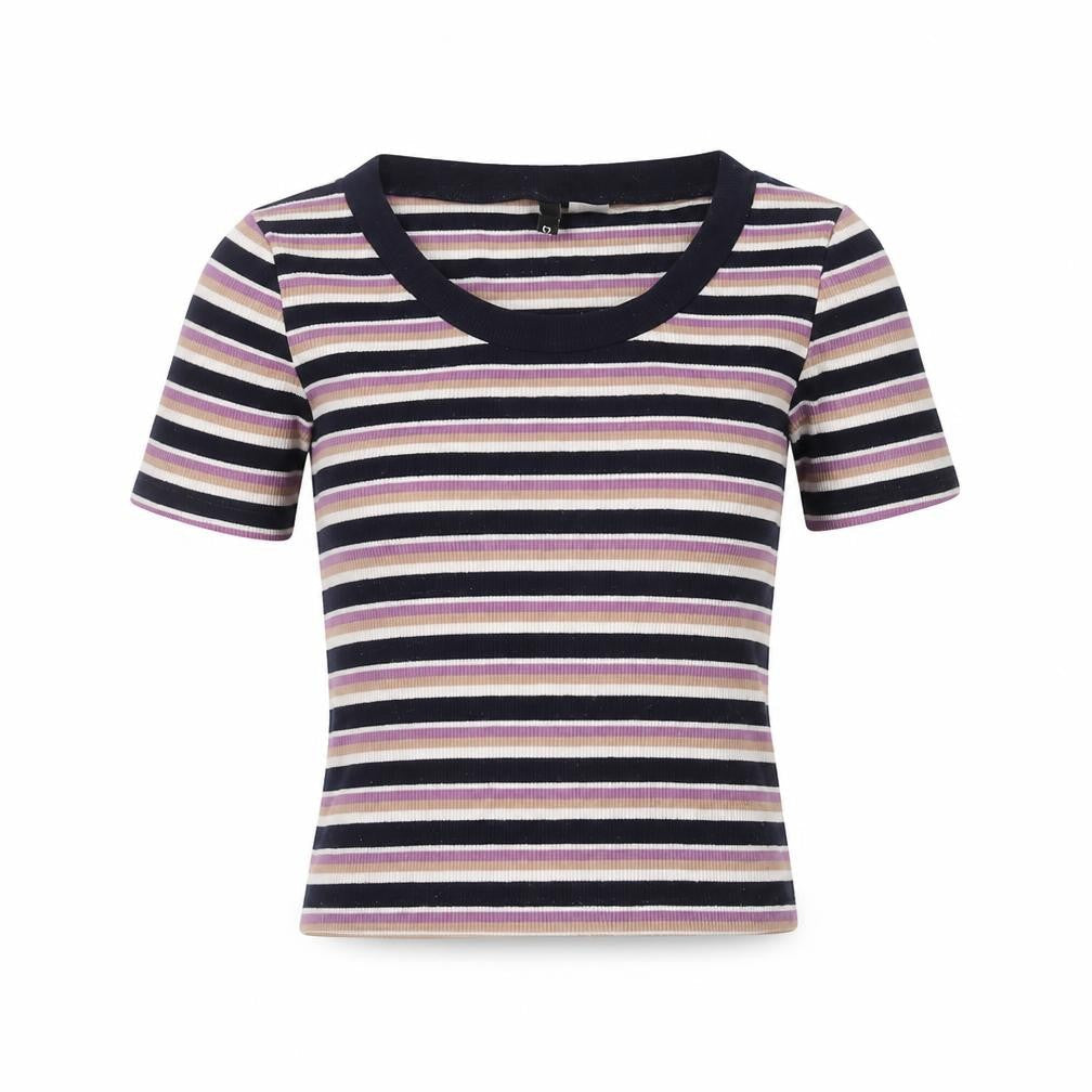 H&M Divided Women's Multicoloured Striped T-Shirt XS