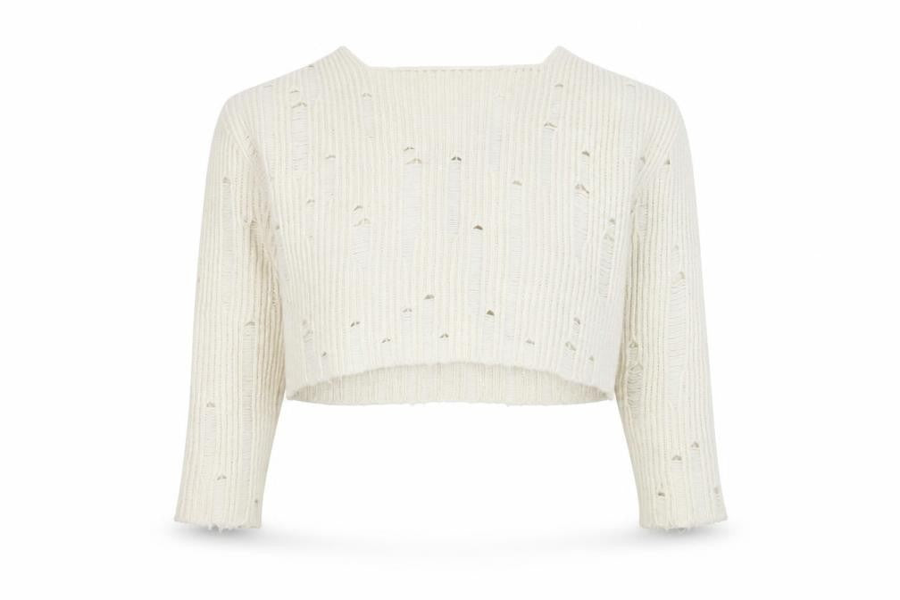 Urban Outfitters Women's Ivory V-Neck Pullover Jumper - M