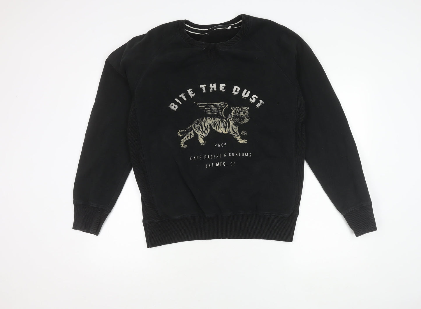 Mantis Unisex Black Graphic Cotton Sweatshirt L