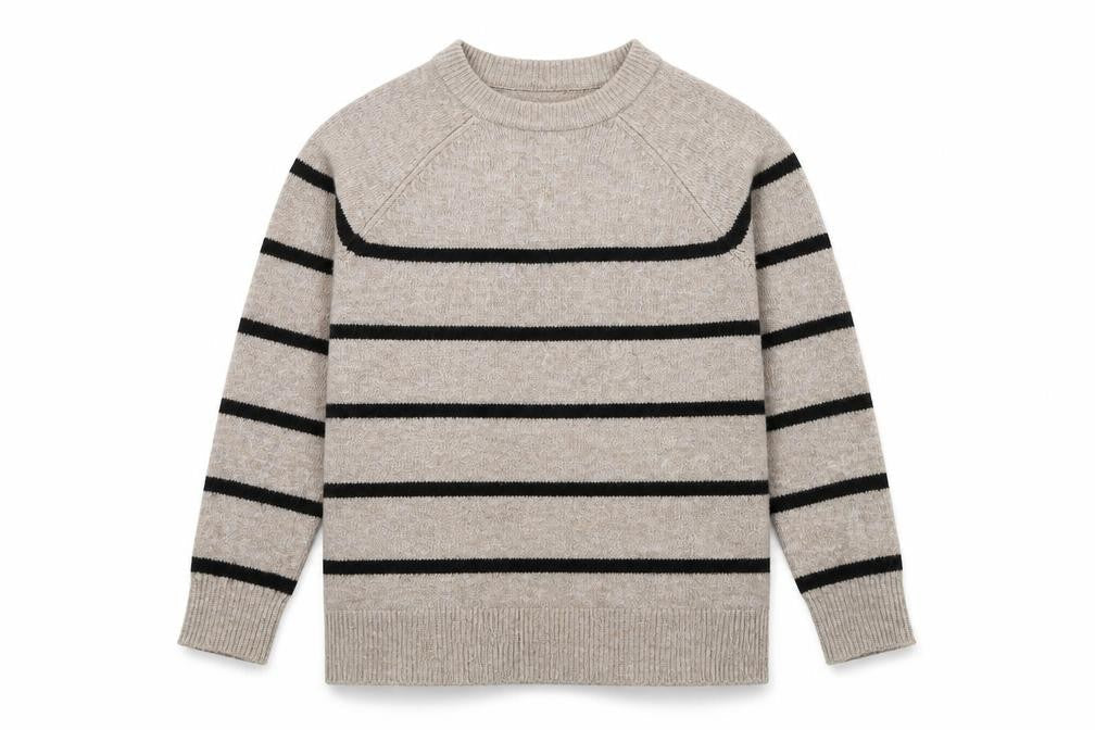 New Look Beige Striped Pullover Jumper, S, Women