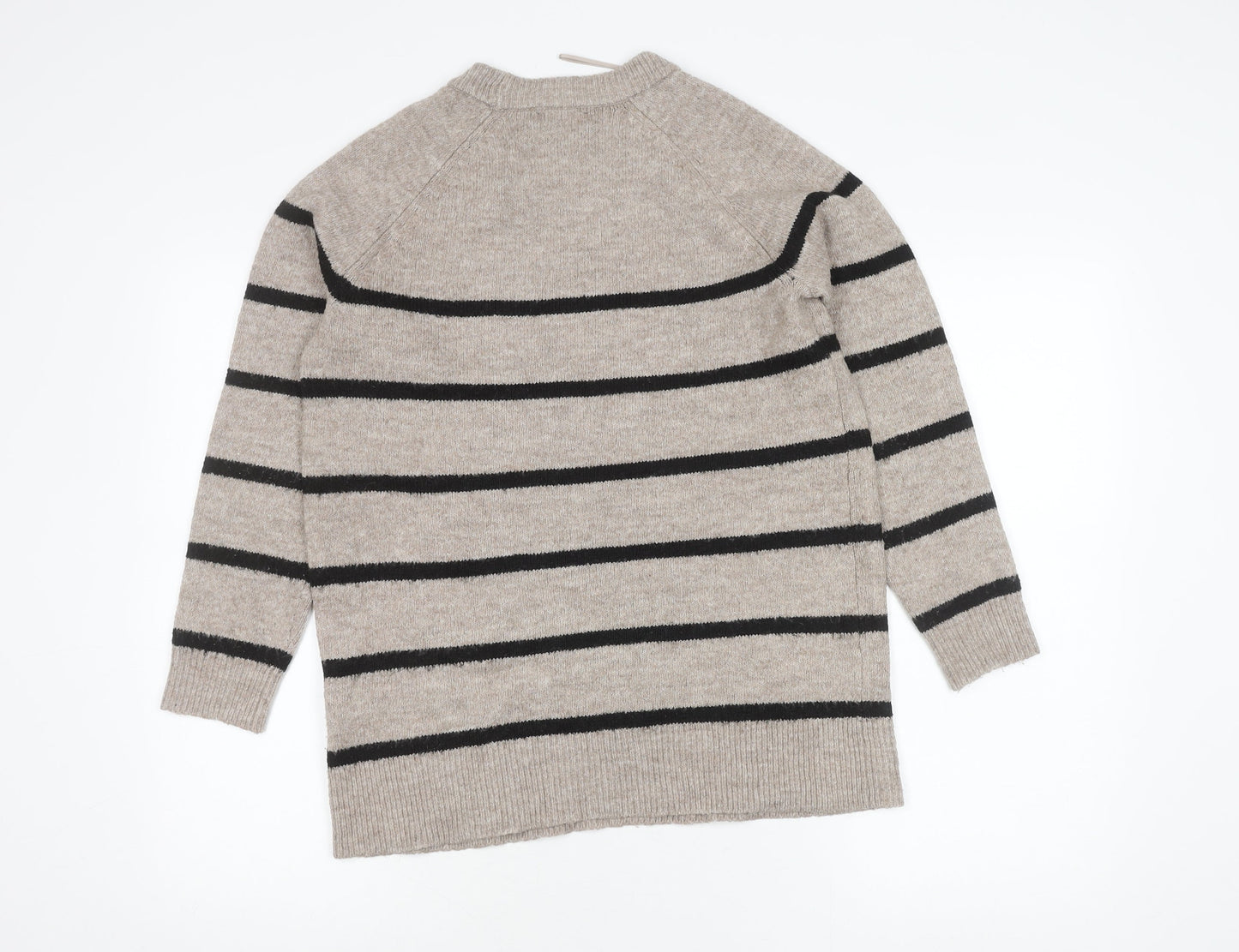New Look Beige Striped Pullover Jumper, S, Women