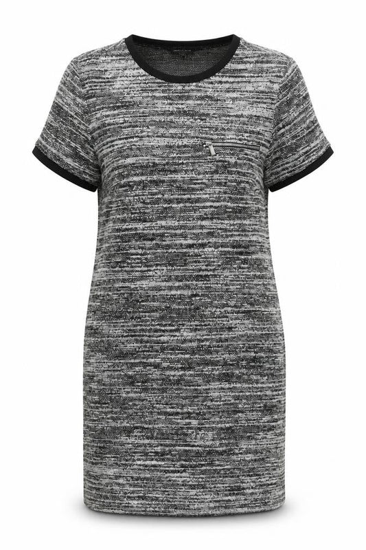 New Look Women's Black Grey Knit Dress Size 12