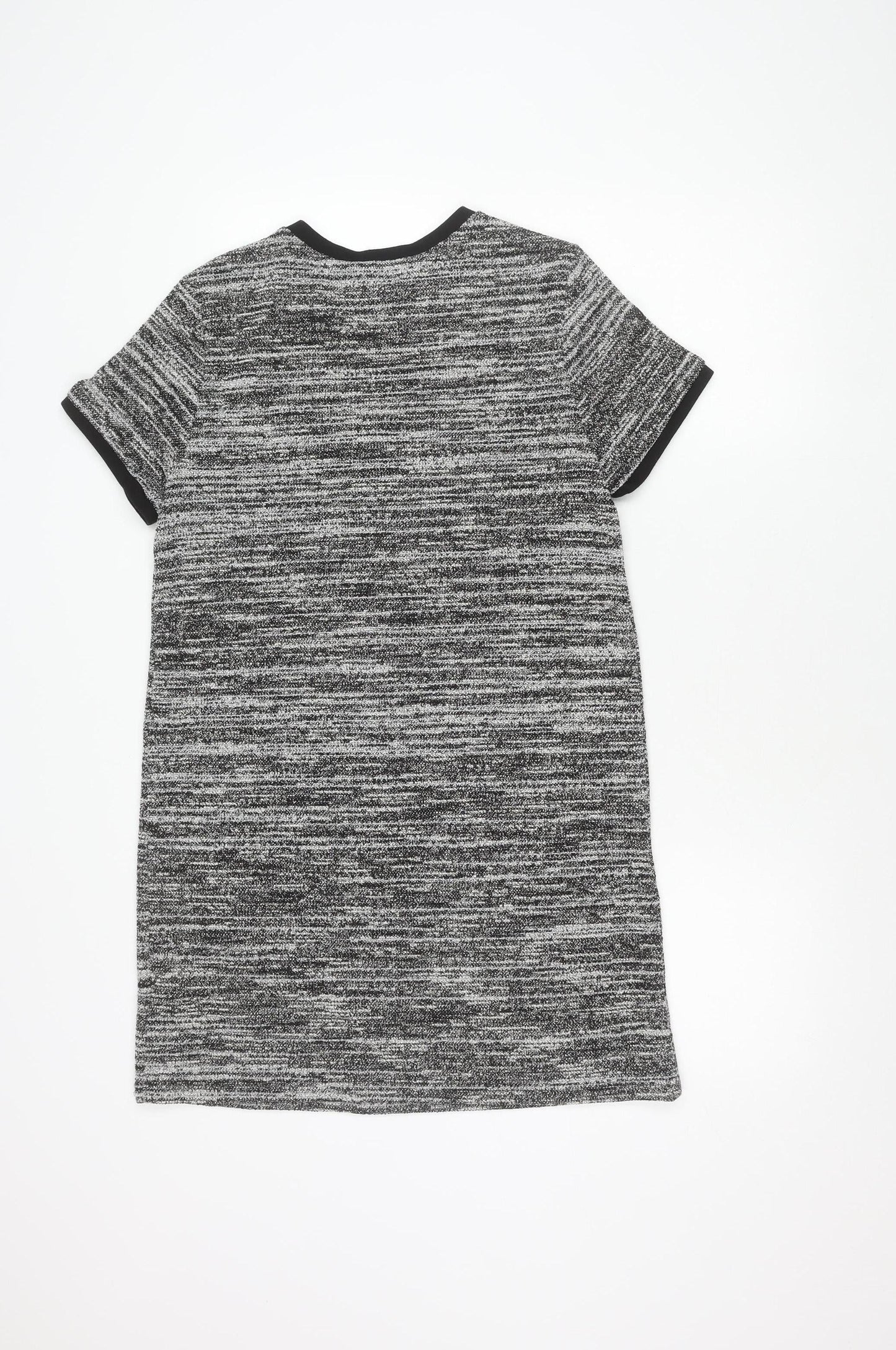 New Look Women's Black Grey Knit Dress Size 12