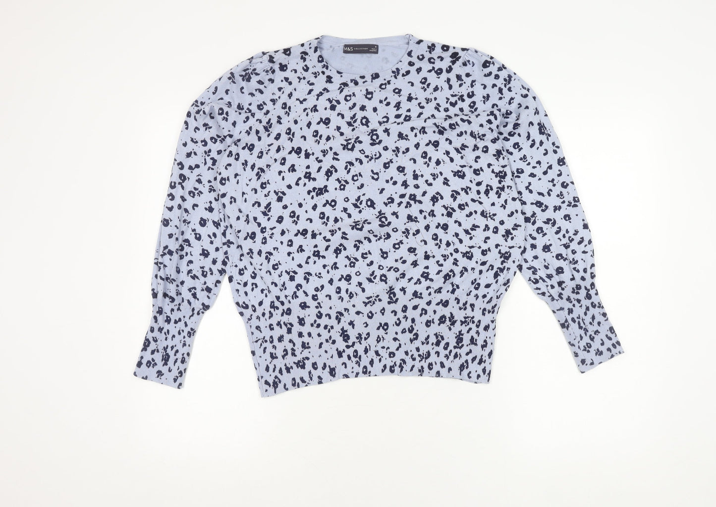 Marks and Spencer Women's Blue Print Jumper UK 16