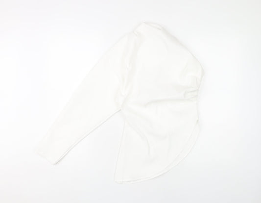 Zara Women's White Long Sleeve Top - Size S