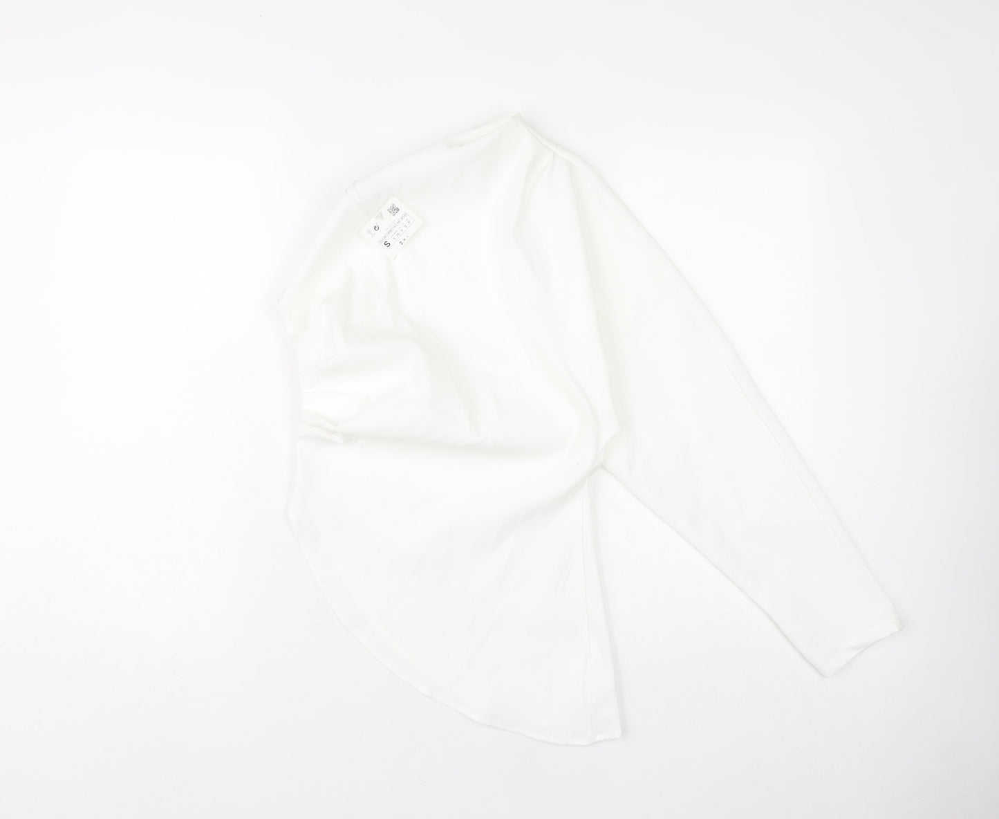 Zara Women's White Long Sleeve Top - Size S
