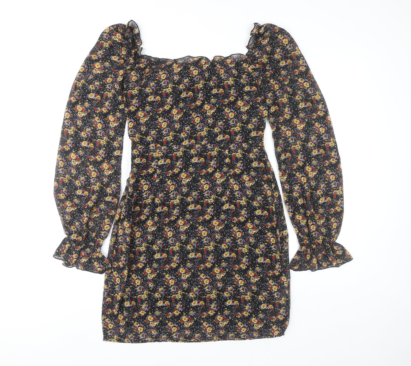 Nasty Gal Women's Floral A-Line Short Dress 8 Multicoloured