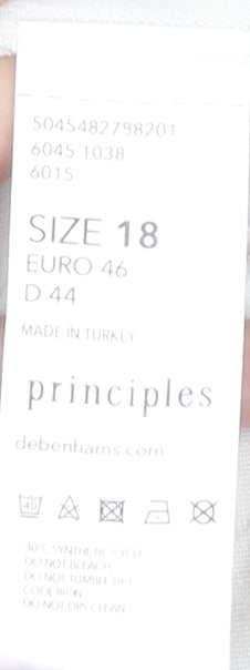 Principles Women's Ivory Round Neck Top Size 18