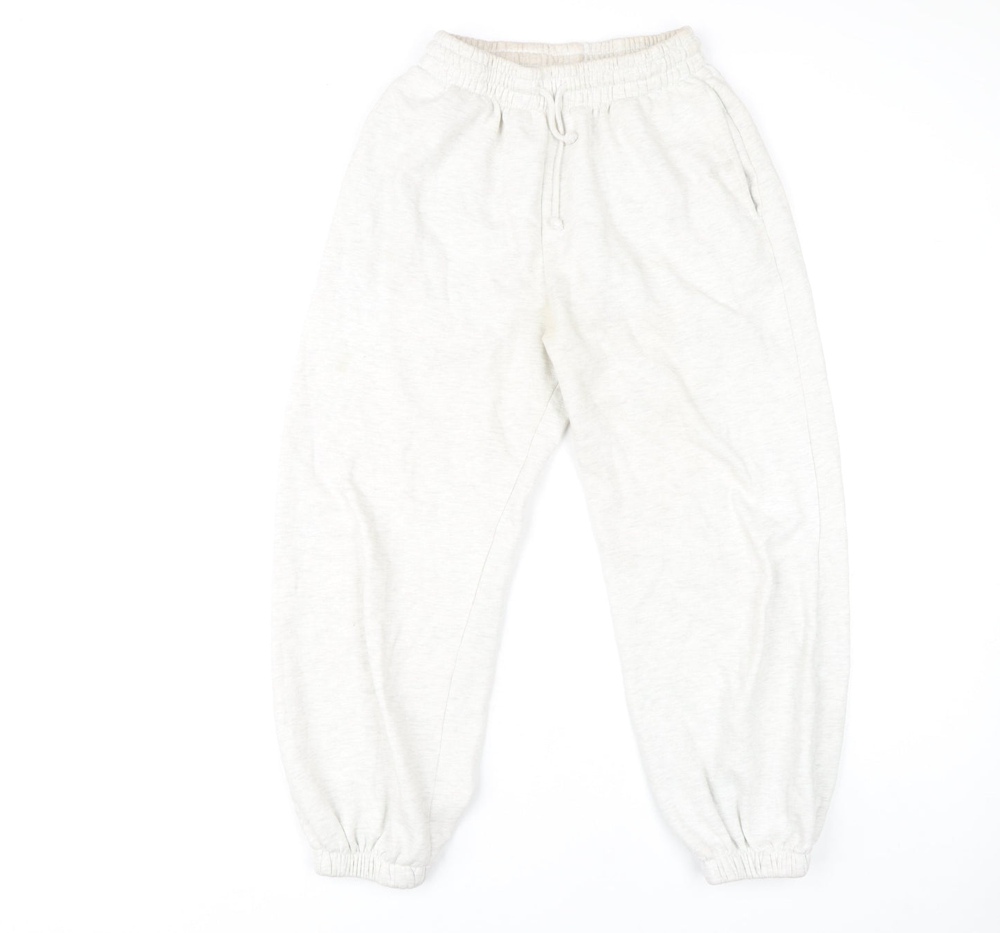 Zara Women’s Ivory Joggers - Size S, Cotton Blend