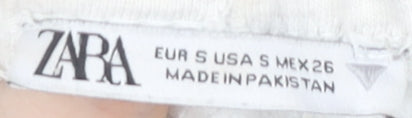 Zara Women’s Ivory Joggers - Size S, Cotton Blend