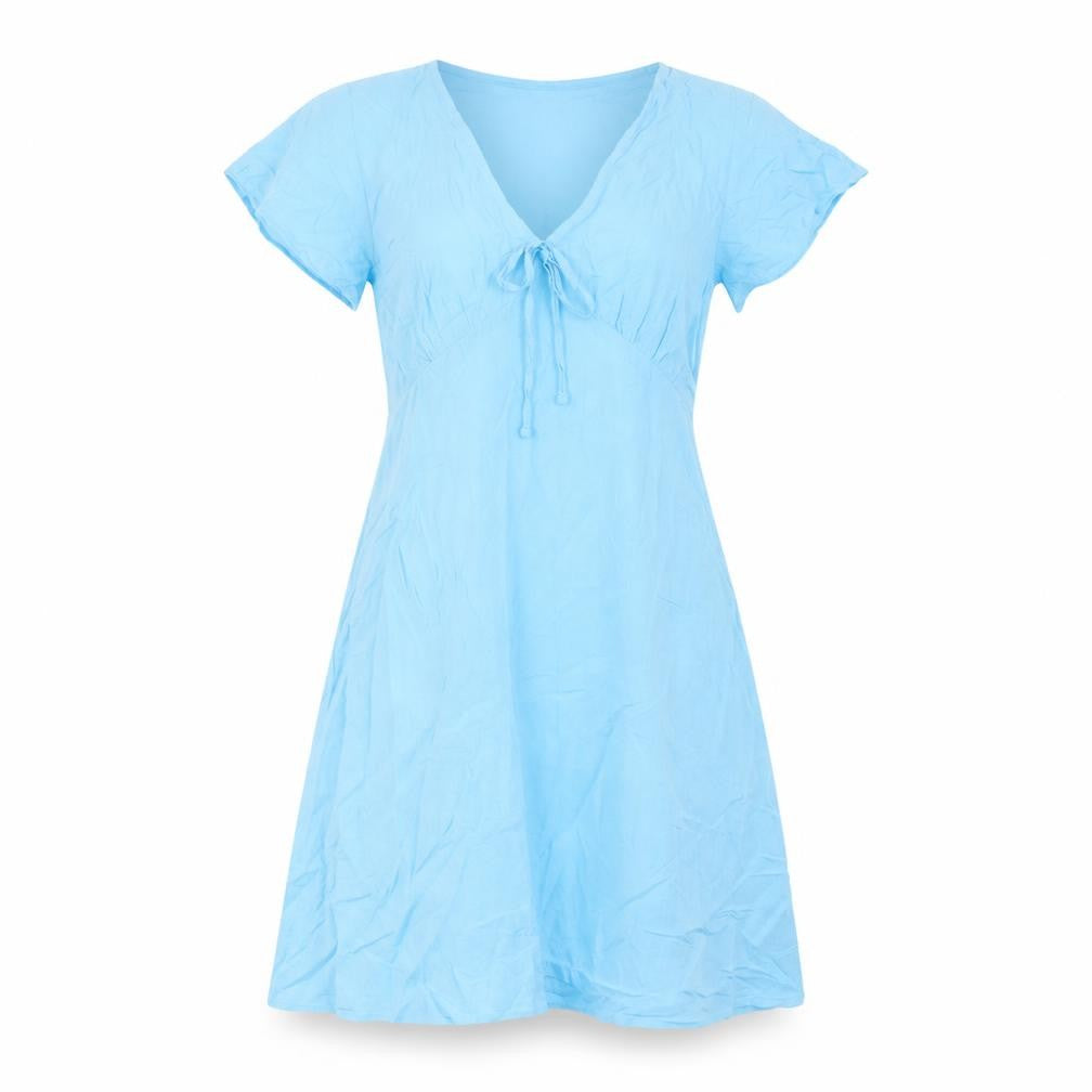 Primark Women's Blue Short Sleeve Dress Size 8