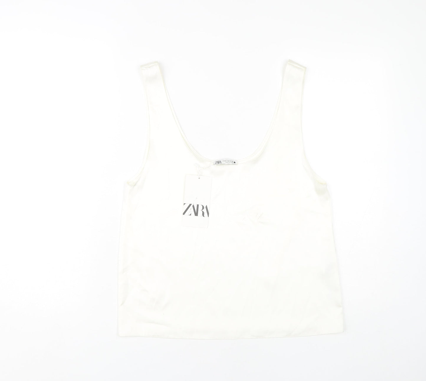 Zara Women's White Tank Top Size 8 Casual Sleeveless