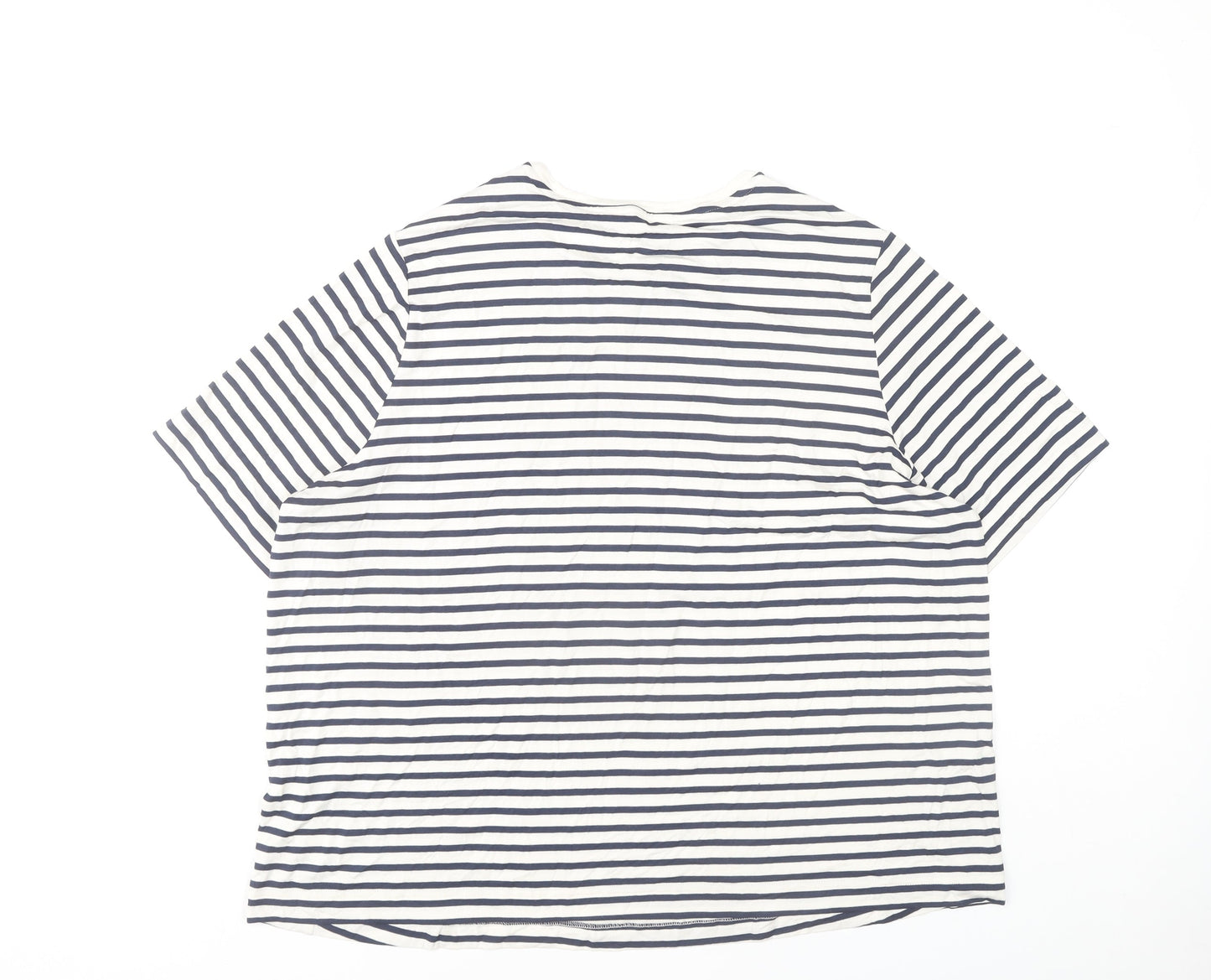 Marks and Spencer Womens Navy Striped T-Shirt, Size 18