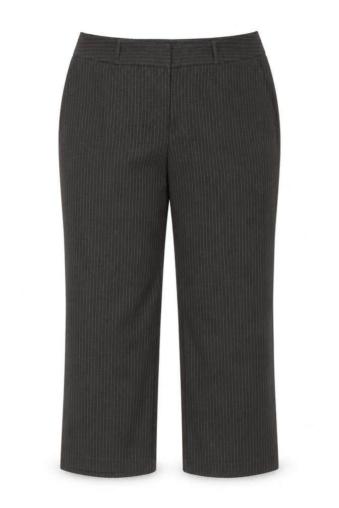 BHS Women's Brown Pinstripe Trousers Size 18 Petites
