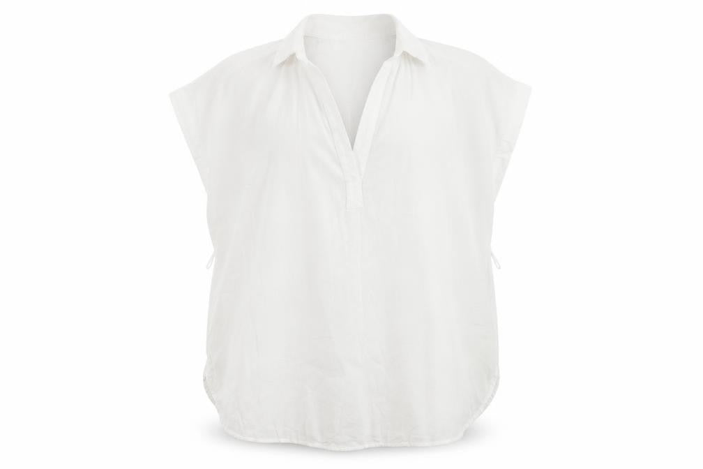 H&M Women's White Sleeveless Blouse - Size 6