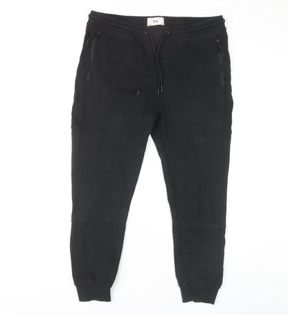 Additional front view of C&A Men's Black Jogger Trousers, size M