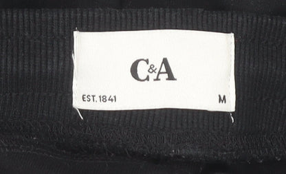 Close-up detail of C&A Men's Black Jogger Trousers, size M
