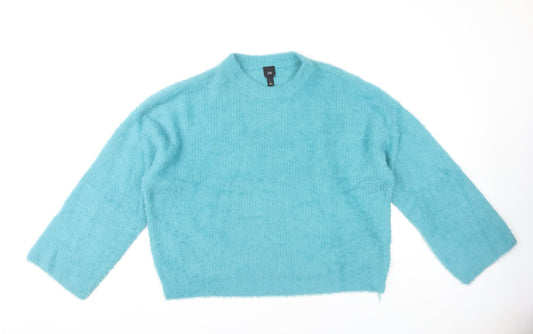 River Island Women's Blue Crew Neck Jumper Size L