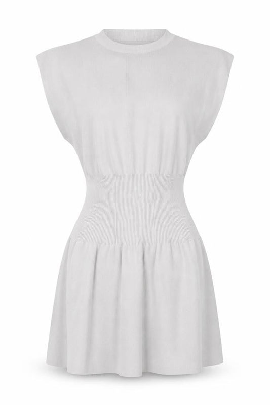 Zara Grey Crew Neck Dress, Size S, Viscose Blend