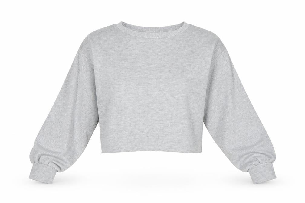 boohoo Women's Grey Lightweight Sweatshirt, Size 10