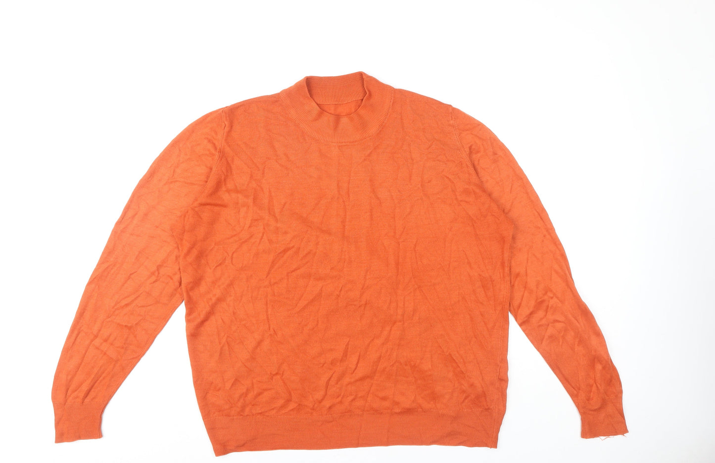 Marks and Spencer Women's Orange Mock Neck Jumper