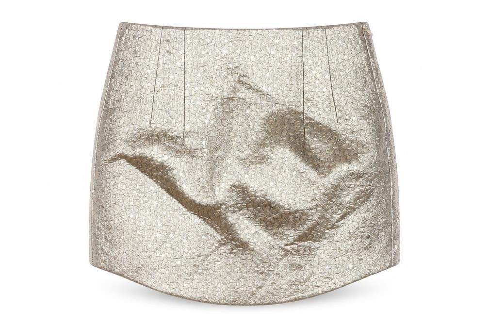 Zara Women's Gold Short Pencil Skirt Size 8 New
