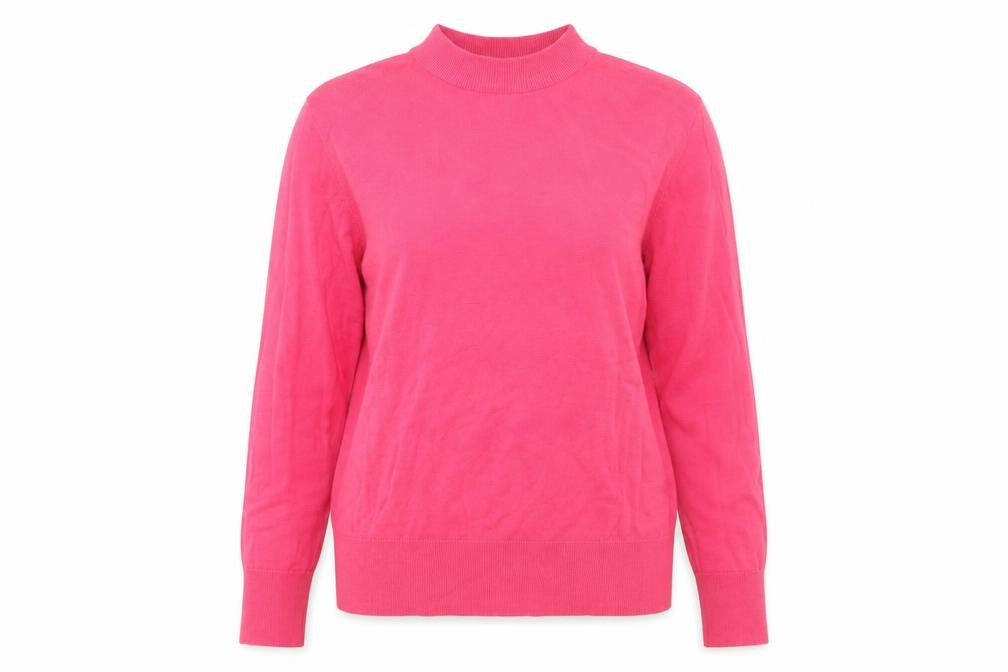 Monki Women's Pink Mock Neck Pullover Jumper Size 12