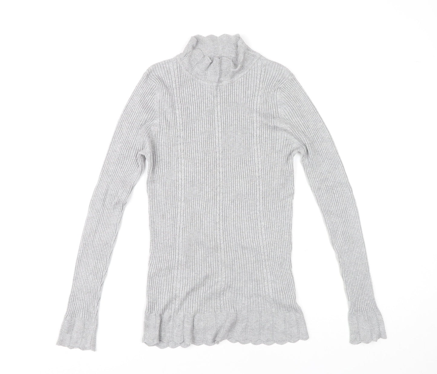 Papaya Women's Grey Knit Pullover Jumper Size 14