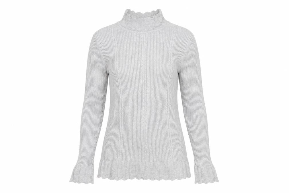 Papaya Women's Grey Knit Pullover Jumper Size 14