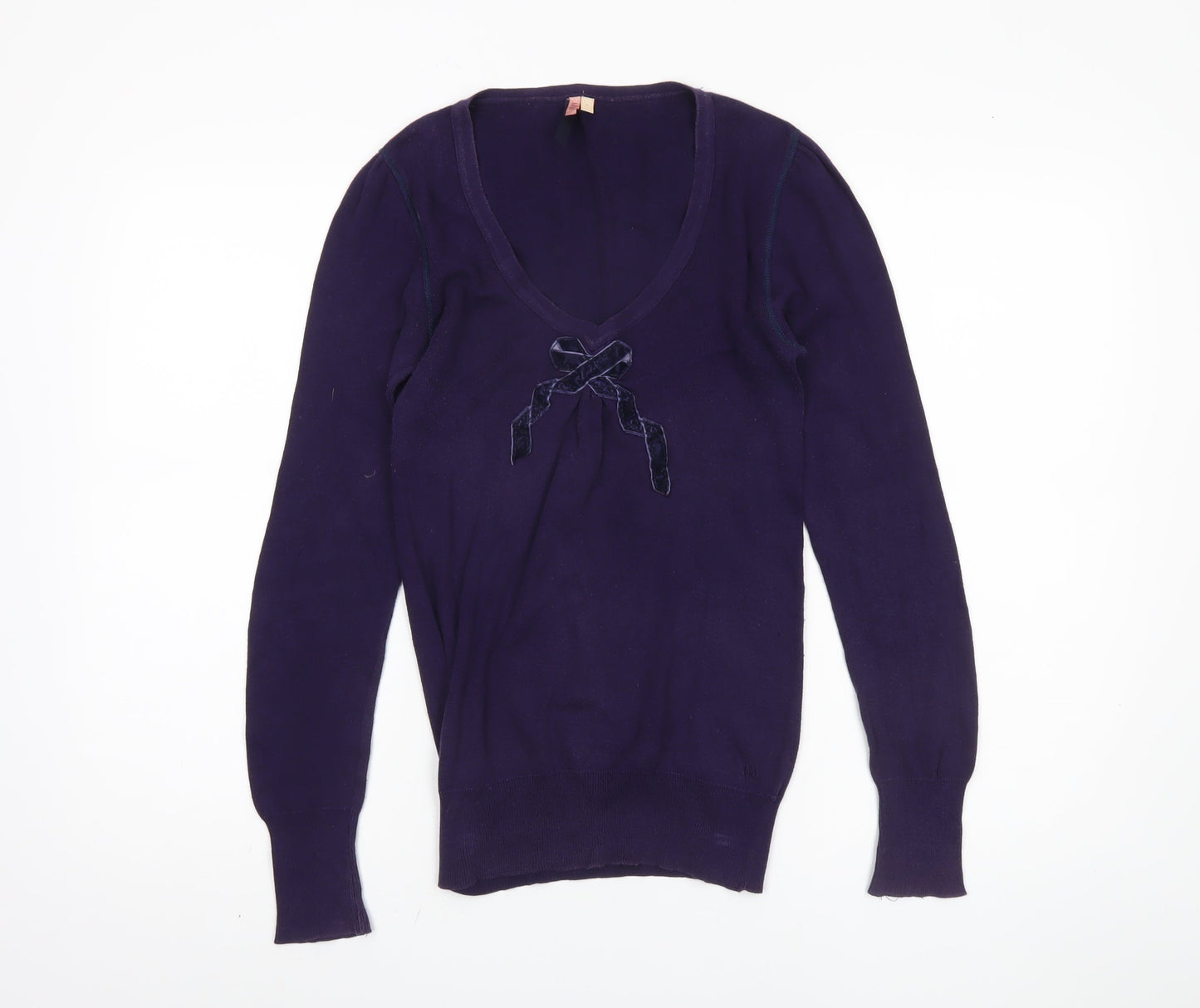 Women's Purple Wool Pullover Jumper, S