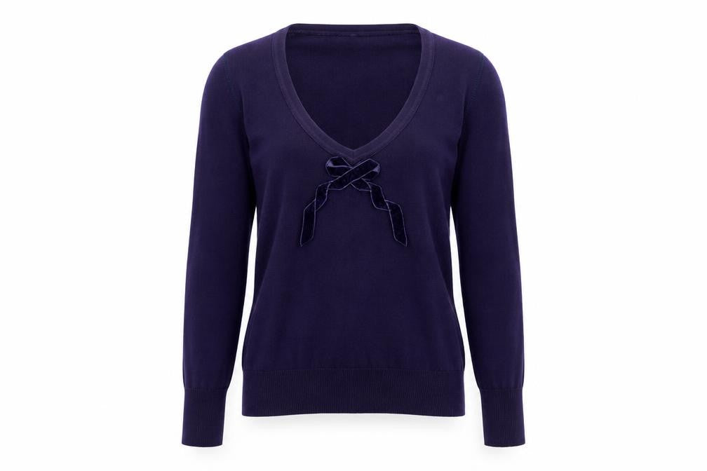 Women's Purple Wool Pullover Jumper, S