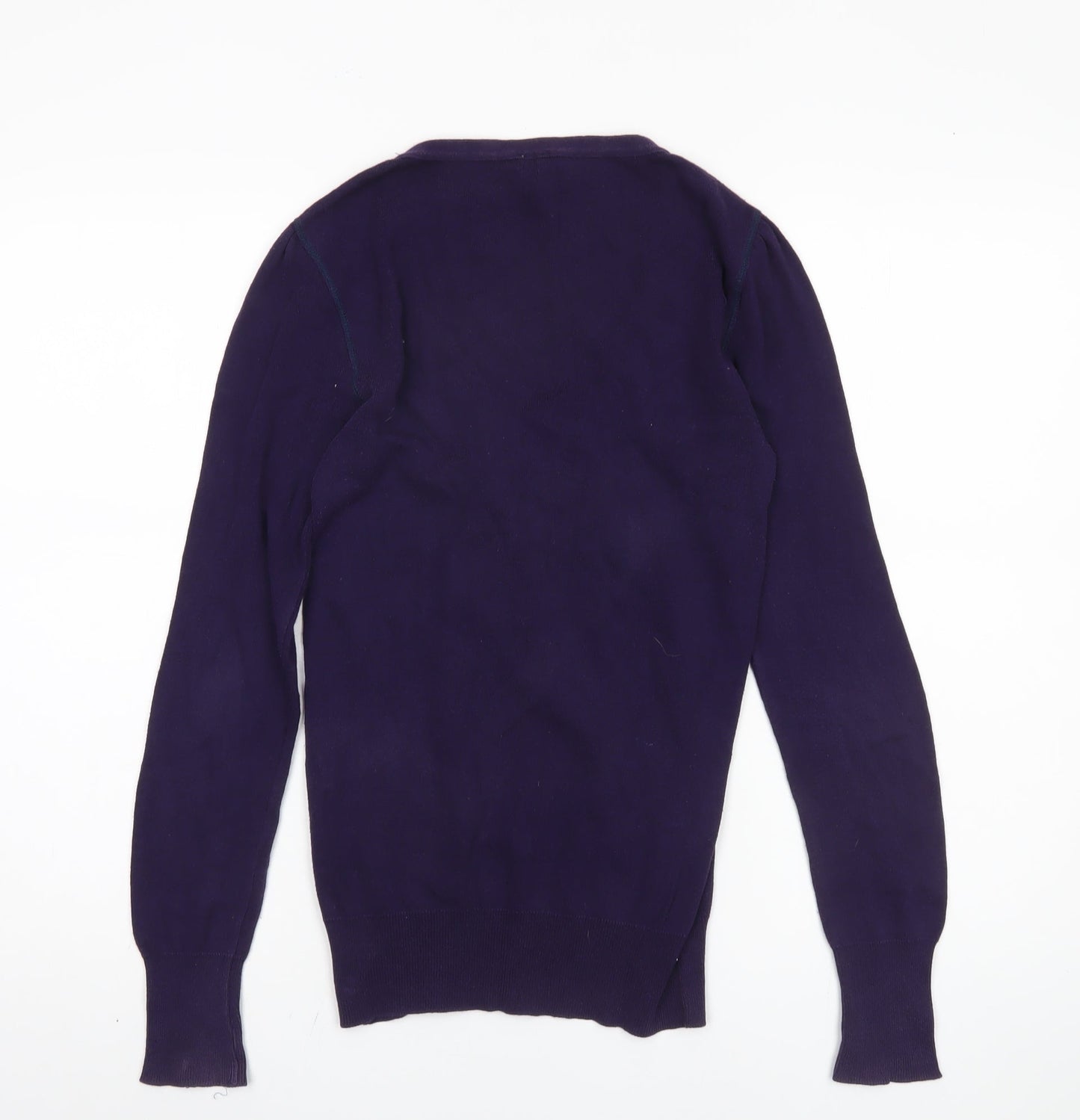 Women's Purple Wool Pullover Jumper, S