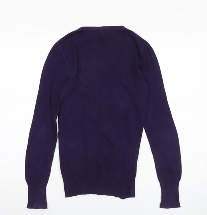 Back view of Women's Purple Wool jumper, S