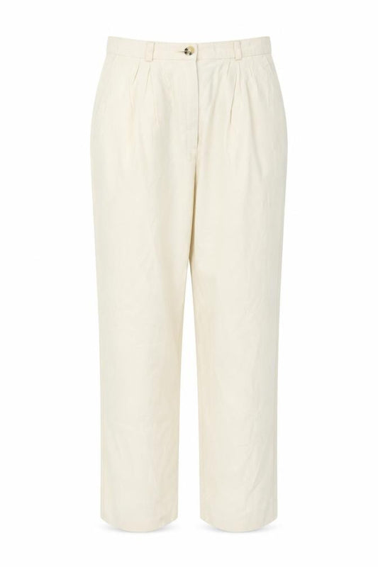 St Michael Women's Beige Cotton Trousers Size 10