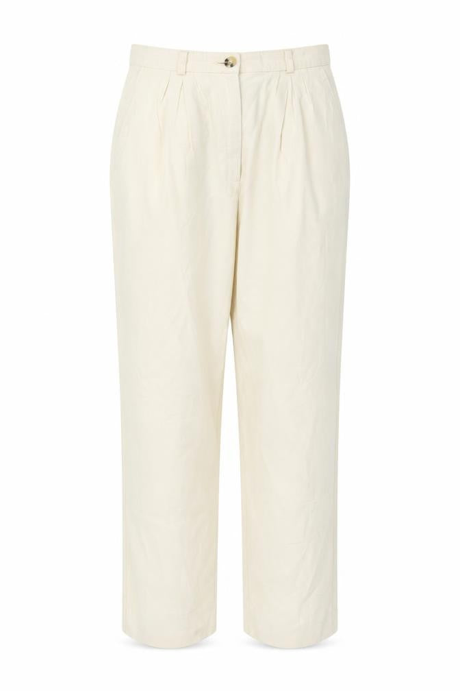 St Michael Women's Beige Cotton Trousers Size 10