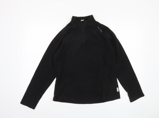 Oxylane Women's Black 1/4 Zip Fleece Sweatshirt - Size L