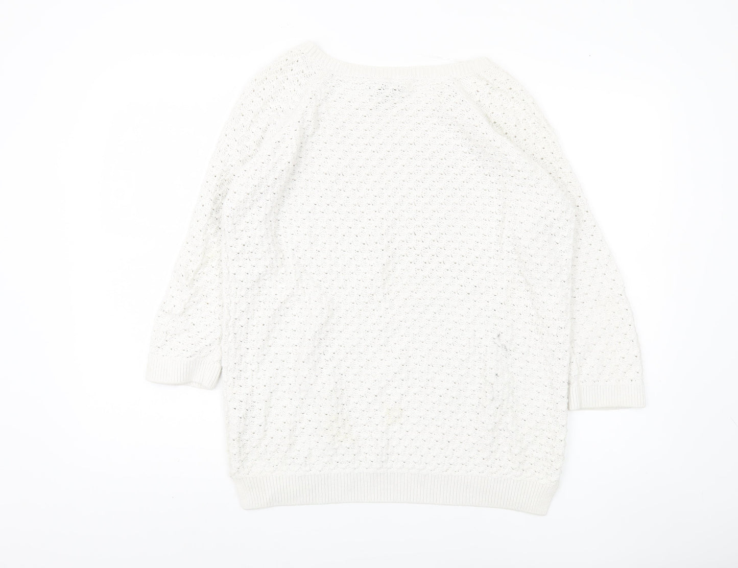 Wallis Women's White Knit Pullover Jumper, Size S