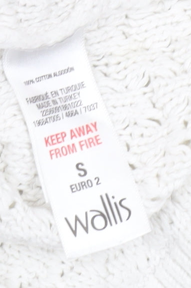 Wallis Women's White Knit Pullover Jumper, Size S