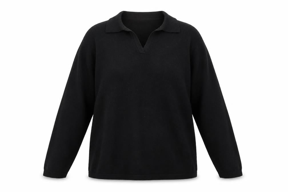 Bonmarché Women's Black XL Collared Pullover Jumper