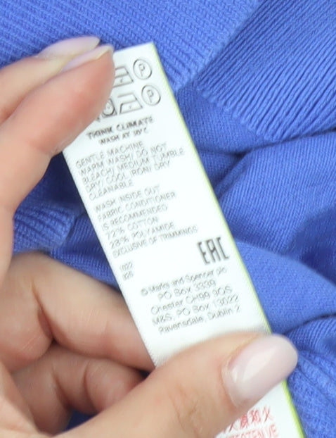 Marks and Spencer Women's Blue Pullover Jumper S