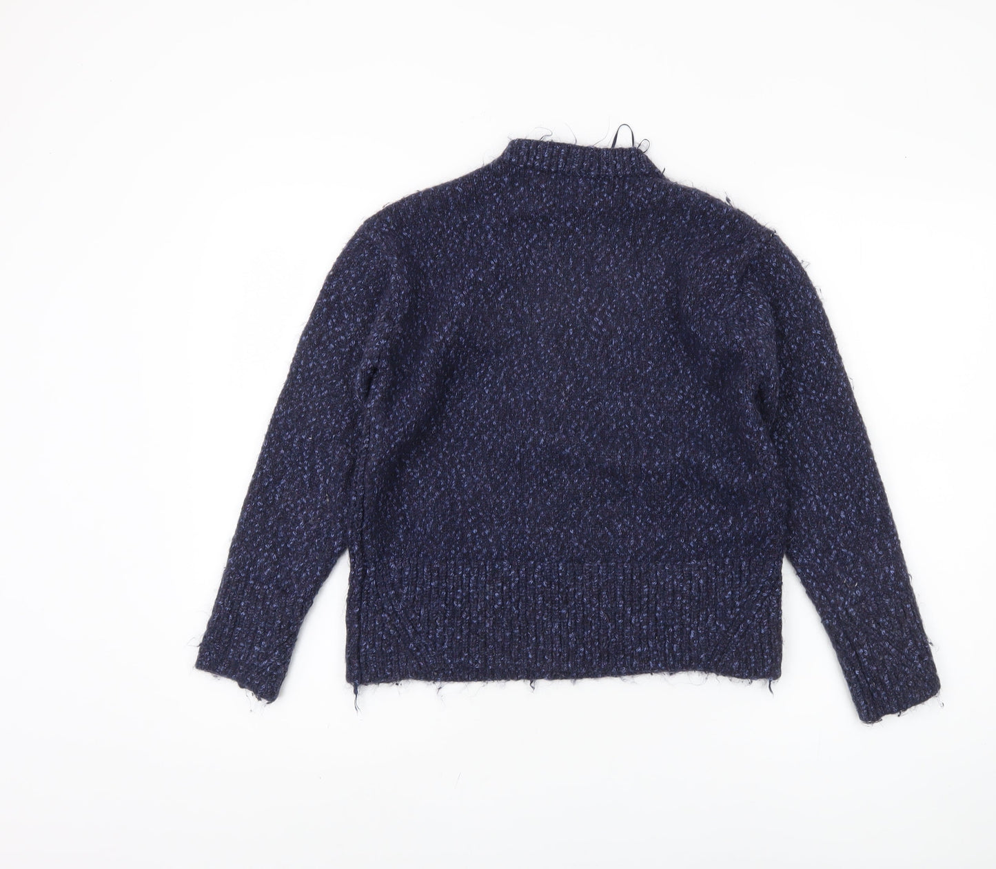 Marks and Spencer Women's Blue Mock Neck Jumper