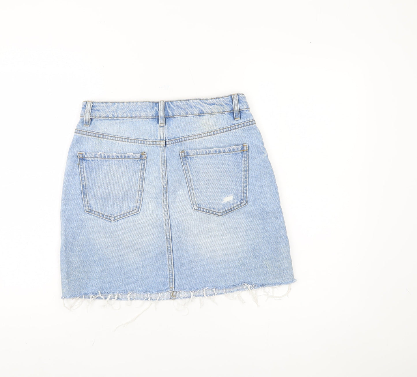 Zara Women's Blue Denim Mini Skirt - UK 8 S
