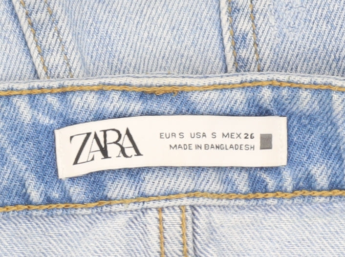 Zara Women's Blue Denim Mini Skirt - UK 8 S