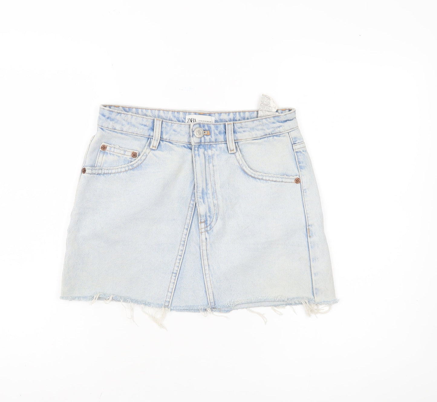 Zara Women's Blue Denim Mini Skirt Size 10 Casual