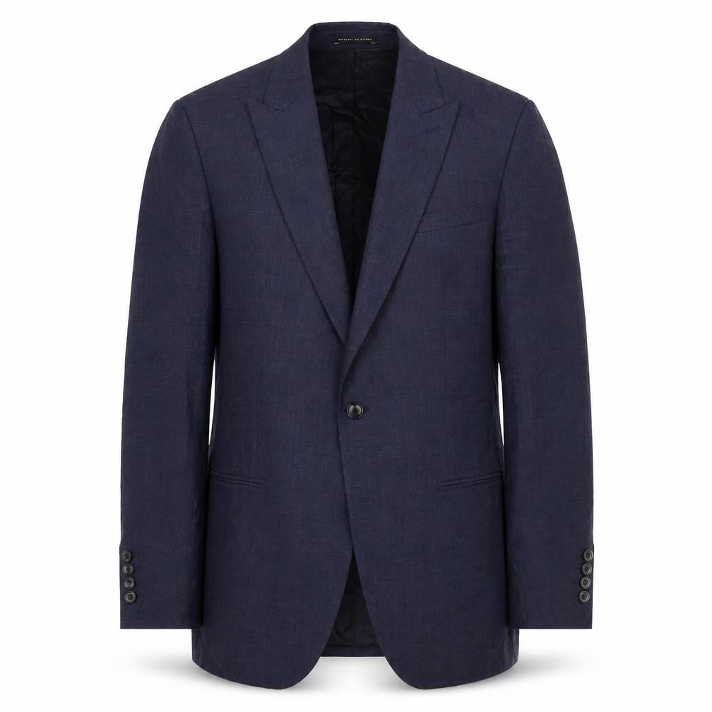 Reiss Men's Blue Wool Single-Breasted Blazer 38
