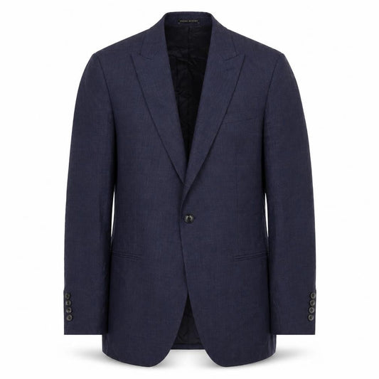 Reiss Men's Blue Wool Single-Breasted Blazer 38