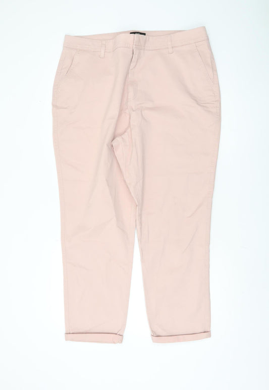 F&F Women's Pink Chino Trousers Size 10